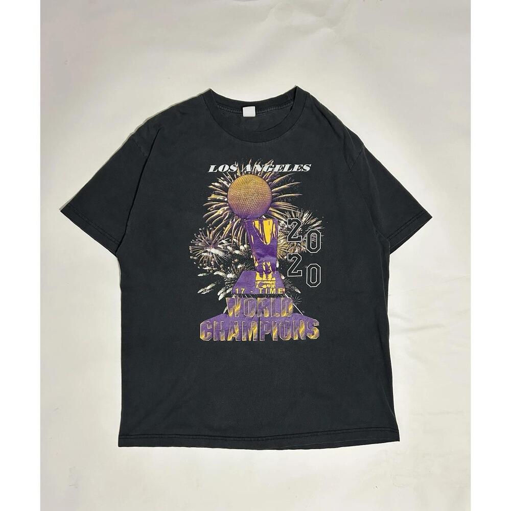 Undftd Lakers 17 Time Championship Black T Shirt Size Xl